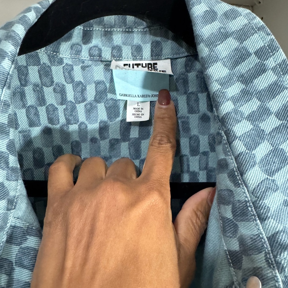 Target Blue Patterned Jacket - Picture 3 of 4